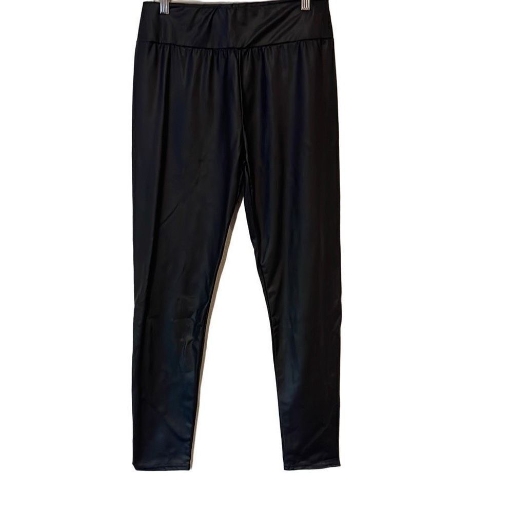 SHEIN faux leather pants. Size‎ Large. Black